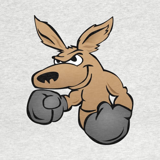 Boxing Kangaroo Cartoon by hobrath